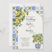 Invitation Lemon Grove Rustique méditerranéen Arche Mariage (Devant)