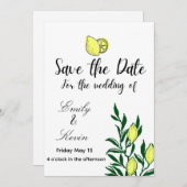 Invitation Lemon Italy wedding (Devant / Derrière)