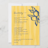Invitation Lemon Italy Wedding Welcome Letter Itinerary Card (Dos)