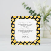 Invitation Lemon Kawaii Citrus fête d'anniversaire (Debout devant)