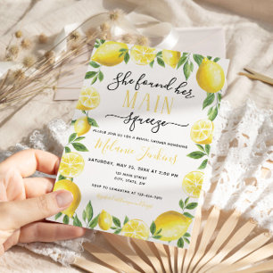 Invitation Lemon Main Squeeze Bridal Shower Mariage Budget In