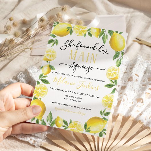Invitation Lemon Main Squeeze Bridal Shower Mariage Budget In