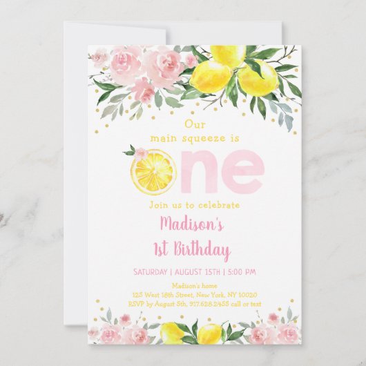 Invitation Lemon Main Squeeze Premier anniversaire (Devant)