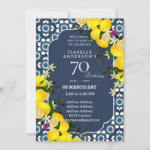 Invitation Lemon Méditerranée Bleu 70ème (Devant)