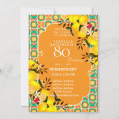 Invitation Lemon Méditerranée Orange 80ème (Devant)
