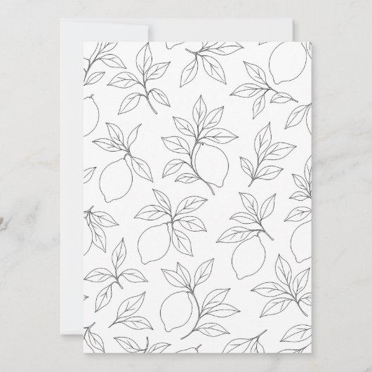 Invitation Lemon Pattern Outlines (Devant)