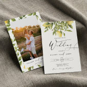 Invitation Lemon Sorrento Mariage de calligraphie de la côte 