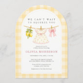 Invitation Lemon Squeeze Linge à Linge Baby Shower Fille Ging (Devant)