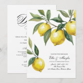 Invitation Lemon Wedding | Mediterranean Citrus (Devant / Derrière)