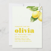 Invitation Lemonade et amusant, un premier anniversaire (Devant)