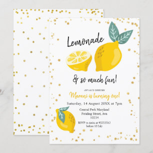 Invitation Lemonade et tellement d'invitation amusante