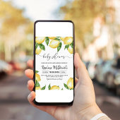 Invitation Lemonade Été Printemps Baby shower citron