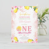 Invitation Lemonade florale 1er anniversaire (Debout devant)