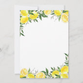 Invitation Lemonade Greenery Gold Main Squeeze Fête des marié (Dos)