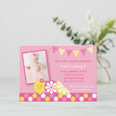 Invitation Lemonade rose 1er anniversaire (Debout devant)