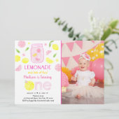 Invitation Lemonade rose Lemon Premier anniversaire (Debout devant)