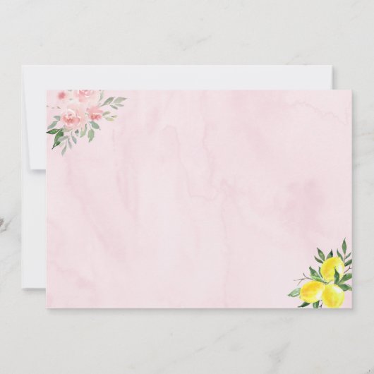 Invitation Lemonade rose Merci d'anniversaire (Dos)