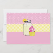 Invitation Lemonade rose Première 1ère photo d'anniversaire (Dos)