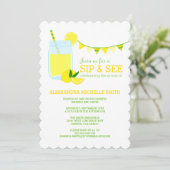Invitation Lemonade Sip and See Party (Debout devant)