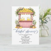 Invitation Lemonade Stand Fête des mariées d'été méditerranée (Debout devant)