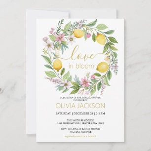 Invitation Lemons & Blossoms Fête de Mariage de Printemps de 