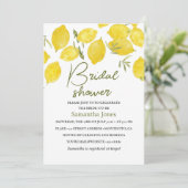 Invitation Lemons Branche d'olivier Jaune Shower Mariage Rust (Debout devant)