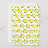 Invitation Lemons et Fleurs avec Feuillage Anniversaire (Dos)
