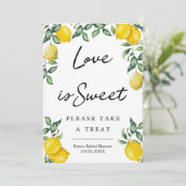 Invitation Lemons Love est doux prendre un signe de faveur gâ (Debout devant)
