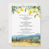 Invitation Lemons Tuscan Scene Italian All In One Wedding (Dos)