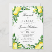 Invitation Lemons Verdure Fleur Brunch & Bubbly (Devant)