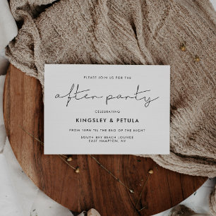 Invitation Lendemain de mariage minimaliste écrit à la main