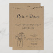 Invitation Lendemain de mariage petit-déjeuner Brunch sur fon (Devant / Derrière)