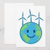 Invitation L'énergie éolienne pour une Terre propre (Devant / Derrière)