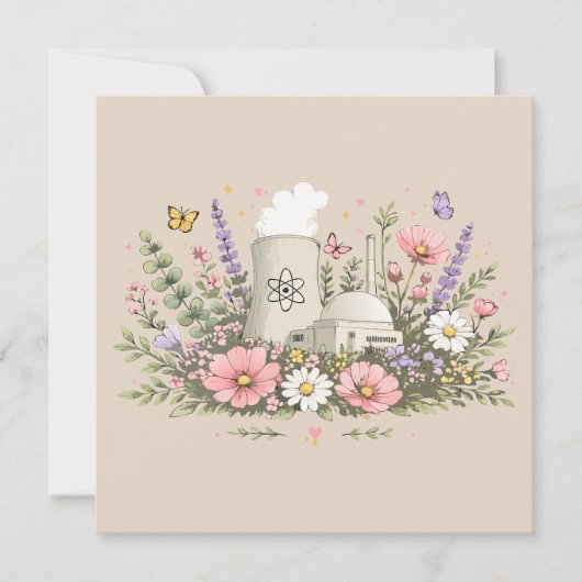 Invitation L'énergie Nucléaire Fleurit (Devant)