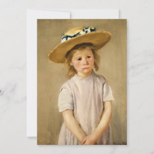 Invitation L'enfant de Cassatt en Casquette paille - avec un 