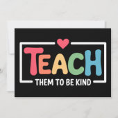 Invitation L'enseignant leur apprend à être gentil à l'école (Devant)