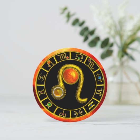 INVITATION LEO, GEM TOPAZ, SIGNES ZODIAQUES, FÊTE D'ANNIVERSA (Debout devant)