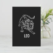 Invitation Leo Lion Astrologie Anniversaire Cadeau Signes Zod (Debout devant)