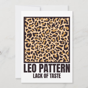 Invitation Leo Motif Mauvais goût Fashion Victime
