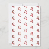 Invitation LEO Zodiaque Astrologie Fête d'anniversaire de jui (Dos)