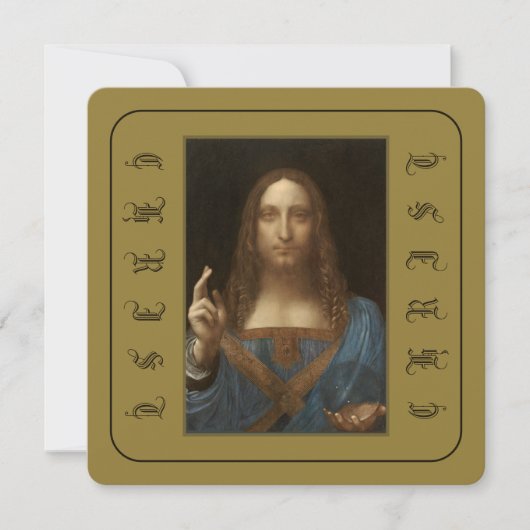 INVITATION LEONARDO DA VINCI SALVATOR MUNDI CHRIST SAVIOR (Devant)