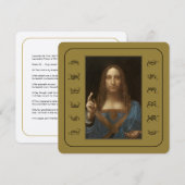 INVITATION LEONARDO DA VINCI SALVATOR MUNDI CHRIST SAVIOR (Devant / Derrière)