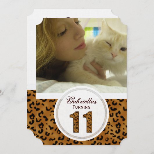 Invitation Léopard 11e anniversaire : Image:Invitation de la  (Devant / Derrière)