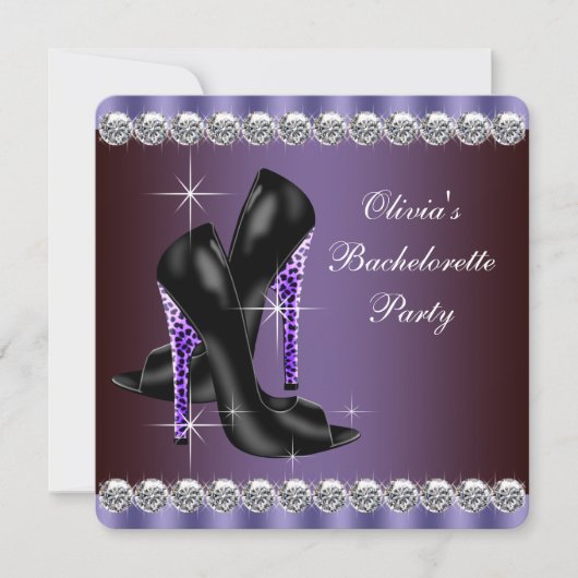 Invitation Léopard Bachelorette (Devant)