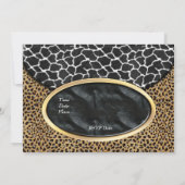 Invitation Leopard Black White Vache Purge (Dos)