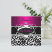 Invitation Leopard blanc noir noir rose 21e partie (Debout devant)