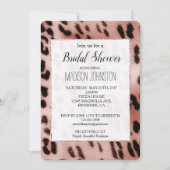 Invitation Léopard blanc rose rose (Devant)