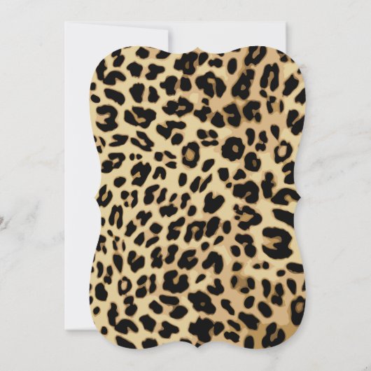 Invitation Leopard Blue Bow Graduation/Invitation de fête (Dos)