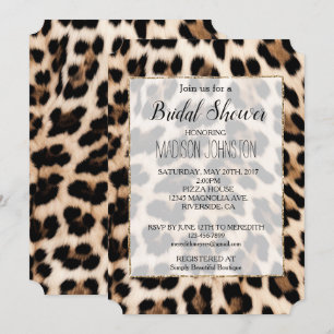 Invitation Léopard Brun Crème Noir  