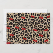 Invitation Leopard Cheetah Cherry On Top Birthday Photo (Dos)